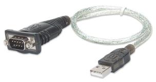 Opakowanie MANHATTAN KONWERTER ADAPTER USB NA RS232/COM/DB9 M