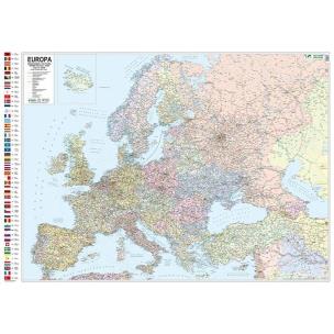 Opakowanie Mapa ścienna Europy. Polityczno-drogowa 1:4 300000