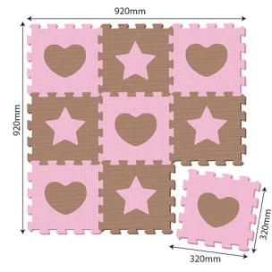 Opakowanie Mata piankowa Serca różowo-beżowa