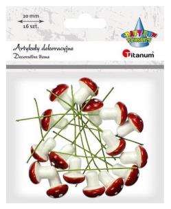 Opakowanie Muchomory styropianowe 17x20mm drucik 55mm 16szt