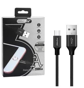 Opakowanie NAFUMI KABEL USB TYP-C 3A NAFUMI CZARNY 3000MAH QUICK CHARGER QC 3.0 2M NFM-A1000 NFM-A1000 CZARNY