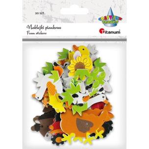 Opakowanie Naklejki piankowe zwierzęta gospodarskie mix 20szt