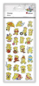 Opakowanie Naklejki wypukłe miękkie misie mix 25szt