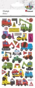 Opakowanie Naklejki wypukłe pojazdy mix 19szt