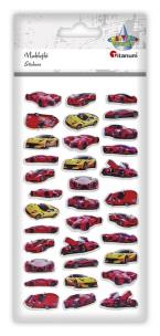 Opakowanie Naklejki wypukłe samochody sportowe mix 34szt