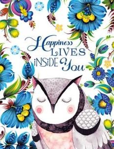 Opakowanie Notatnik ozdobny 128x1165/64K kratka Sowa