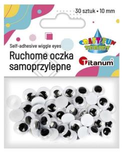 Opakowanie Oczy samoprzylepne bez rzęs 10mm okrągłe 30szt