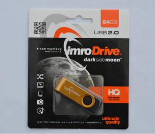 Opakowanie Pendrive IMRO AXIS/64G USB (64GB; USB 2.0; kolor złoty)