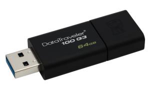 Opakowanie Pendrive Kingston DT100G3/64GB (64GB; USB 3.0; kolor czarny)