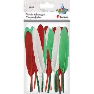 Opakowanie Piórka lotki 11-15cm mix 24szt