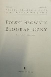 Okładka książki Polski Słownik Biograficzny z.214 T.52/3