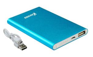 Opakowanie PowerBank VAKOSS TP-2574B (5000mAh; microUSB, USB 2.0; kolor niebieski)