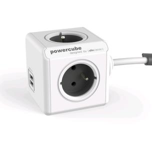 Opakowanie Przedłużacz allocacoc PowerCube Extended USB 2402GY/FREUPC (1,5m; kolor szary)