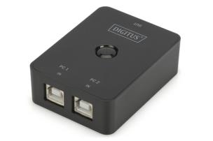 Opakowanie Przełącznik DIGITUS DA-70135-2 (2x USB 2.0; kolor czarny)