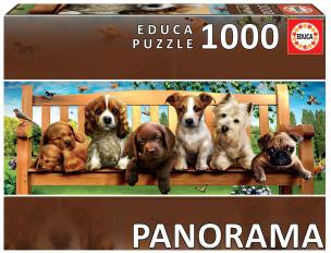 Opakowanie Puzzle 1000 Szczenięta na ławce (panorama) G3