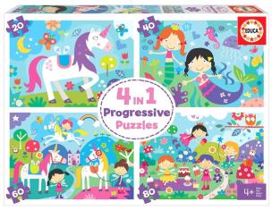 Opakowanie Puzzle 20+40+60+80 Bajkowy świat G3