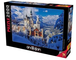 Opakowanie Puzzle 2000 Niemcy, Zamek Neuschwanstein zimą