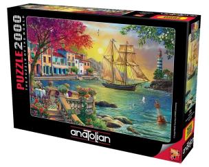 Opakowanie Puzzle 2000 Zachód słońca w porcie