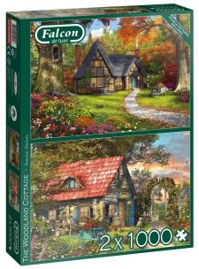 Opakowanie Puzzle 2x1000 Falcon Domek pod lasem G3