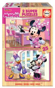 Opakowanie Puzzle 2x25 Myszka Minnie/Daisy (drewniane) G3