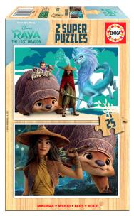Opakowanie Puzzle 2x25 Raya i ostatni smok (drewniane) G3