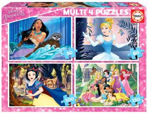 Opakowanie Puzzle 50+80+100+150 Księżniczki z bajek Disneya