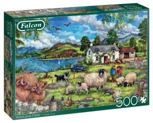 Opakowanie Puzzle 500 Falcon Farma w górach G3