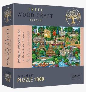 Opakowanie Puzzle drewniane 1000 Francja - znane miejsca