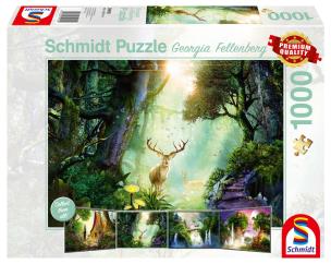 Opakowanie Puzzle PQ 1000 Georgia Fellenberg Jeleń w lesie G3