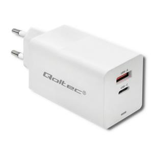 Opakowanie QOLTEC ŁADOWARKA GAN FAST 65W | 5-20V | 2.25-3.25A | USB | USB TYP C PD