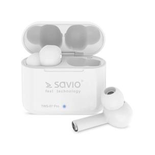 Opakowanie SAVIO BEZPRZEWODOWE SŁUCHAWKI BLUETOOTH 5.0 Z POWER BANKIEM TWS-07 PRO