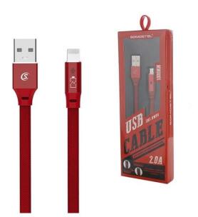 Opakowanie SOMOSTEL KABEL USB IPHONE 2.0A SOMOSTEL CZERWONY 2400MAH QUICK CHARGER QC 3.0 1M POWERLINE +DIODA LED SMS-BOW04 IP BLACK