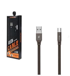 Opakowanie SOMOSTEL KABEL USB TYP-C 2.0A CZARNY 2400MAH QUICK CHARGER QC 3.0 1M POWERLINE- DIODA LED W WTYCZCE SMS-BW04 B