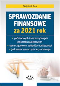 Okładka książki Sprawozdanie finansowe za 2021
