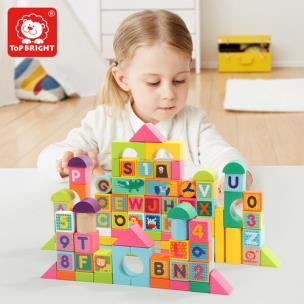 Opakowanie TOP BRIGHT Klocki Drewniane ABC 100 Elementów