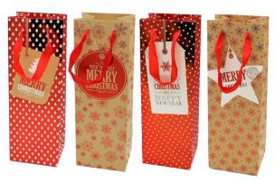 Opakowanie Torba prezentowa świąteczna 35,5x12,5x8 mix