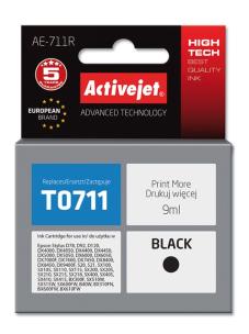Opakowanie Tusz Activejet AE-711R (zamiennik Epson T0711, T0891, T1001; Premium; 9 ml; czarny)