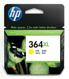 Opakowanie Tusz HP żółty HP 364XL, HP364XL=CB325EE, 750 str.,6 ml