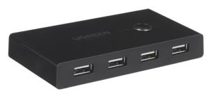 Opakowanie UGREEN SWITCH PRZEŁĄCZNIK KVM USB 2X4 USB 2.0 CZAR