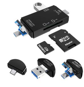 Opakowanie VAKOSS CZYTNIK KART 6W1 USB A/ MICRO USB/ USB C/ SD/ MICRO SD/ USB TC-R425X