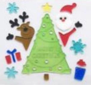 Opakowanie Żelowe naklejki dekoracyjne - BN Choinka, Renifer