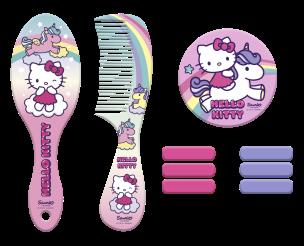 Opakowanie Zestaw akcesoriów do włosów w kosmetyczce Hello Kitty 10 elementów HK50104