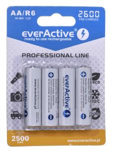 Opakowanie Zestaw akumulatorków everActive Professional line EVHRL6-2600 (2600mAh ; Ni-MH)