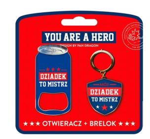 Opakowanie Zestaw brelok + otwieracz My Hero-Dziadek