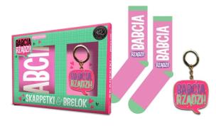 Opakowanie Zestaw brelok + skarpetki Babcia rządzi