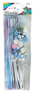 Opakowanie Zestaw druciki, pompony, oczka pastelowy 80szt
