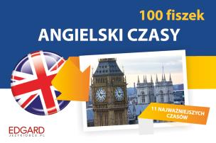 Angielski 100 Fiszek Czasy. Autor: Irena Brignull. Multiszop.pl Okładka książki Angielski 100 Fiszek Czasy