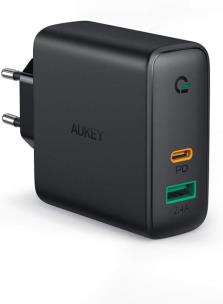 Okładka książki AUEKY PA-D3 ŁADOWARKA SIECIOWA 60W 2XUSB-C PD 3.0
