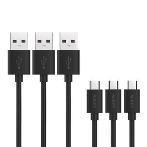 Okładka książki AUKEY CB-D10 KABLE MICRO USB 3 SZT 1.2M QC 3.0
