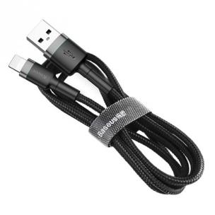 Okładka książki BASEUS KABEL LIGHTNING USB 2,4A 1M SZARO-CZARNY